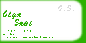 olga sapi business card