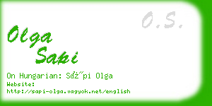 olga sapi business card